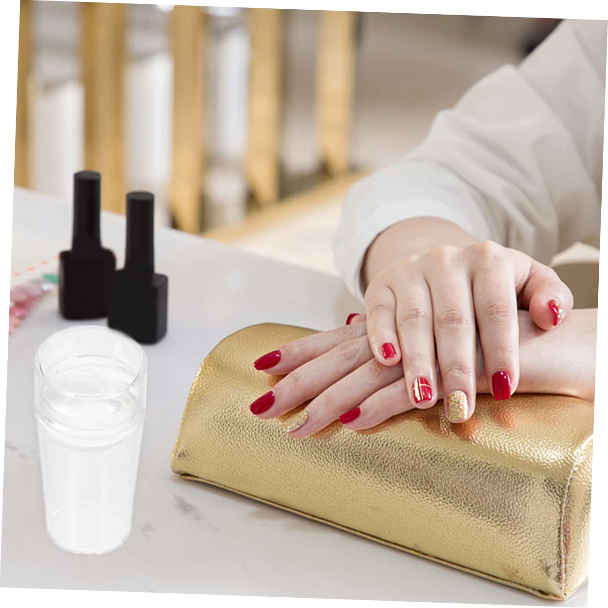 FRCOLOR 10sets Stamper Per Unghie Silicone Raschietto Per French Manicure Stamping Per Nail Art Facile e e