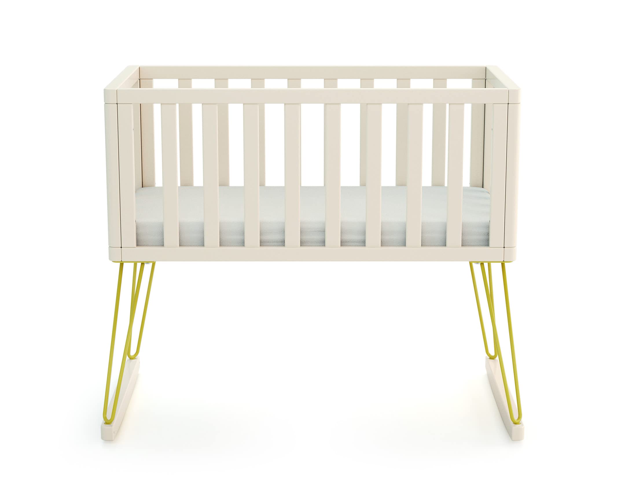 Culla a dondolo neonati legno ONLY - Giallo - 40 x 80-90 x 52 x 75 cm
