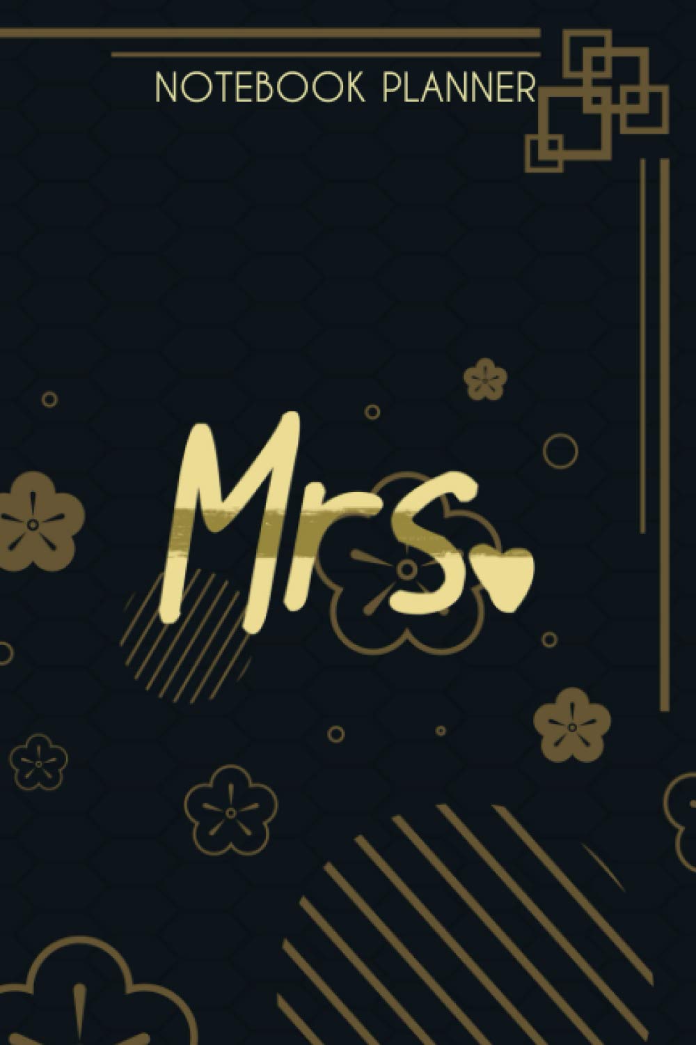 Notebook Planner Mrs Police Wife Thin Blue Line: Over 100 Pages, Goals, Finance, Simple, Schedule, Menu, 6x9 inch, Small Business