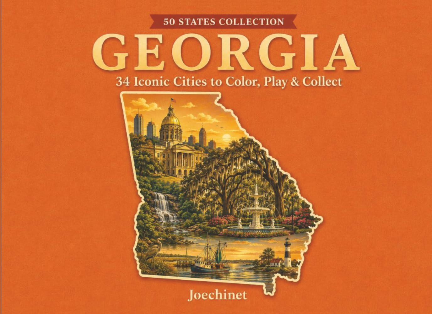 Georgia: 34 Cities to Color (50 States Collection)