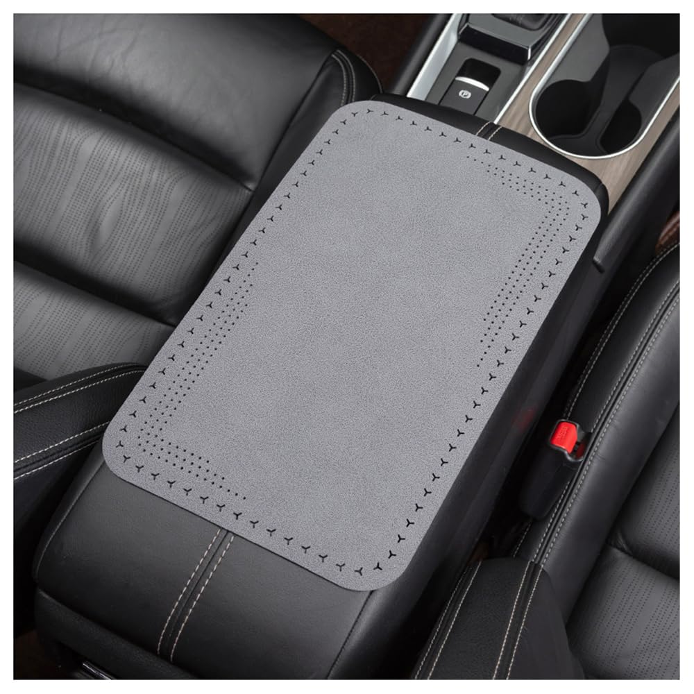 YAMCINWRT Car Armrest Pad, for MG HS Ehs Phev Plug-in MGHS AS23 2018~2023 2024 Car Center Console Armrest Covers, Car Armrest Seat Box Cover Accessories,A Grey