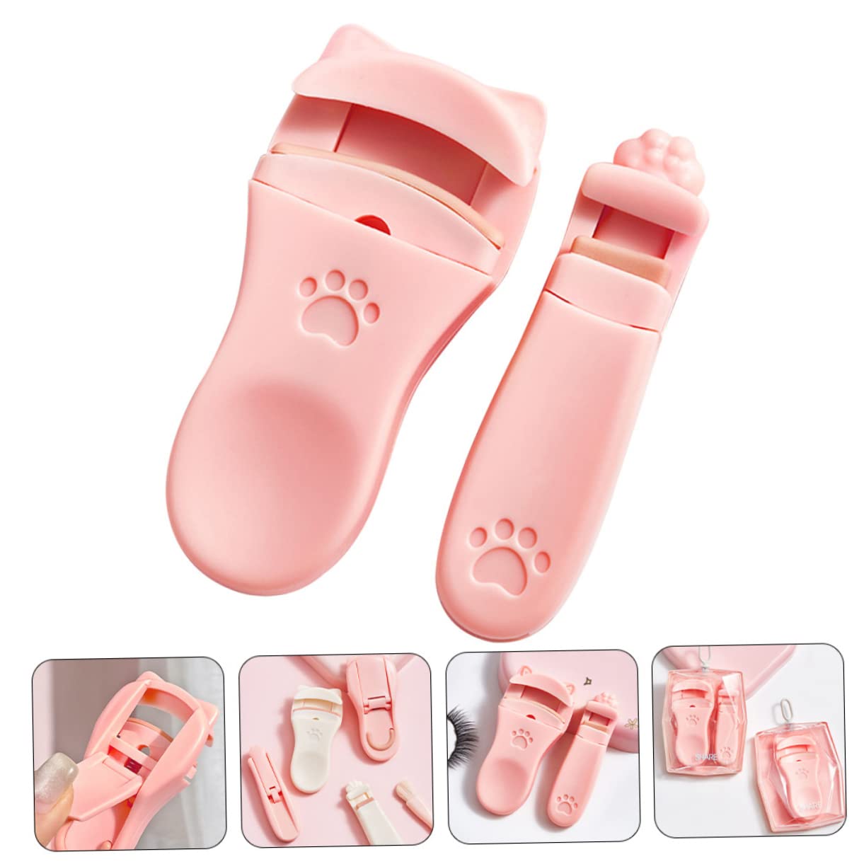 Healeved 10piezas Rizadores De Pestañas Portátiles Curlers De Pestañas Para Maquillaje Profesional Diseño Ergonómico y Efecto