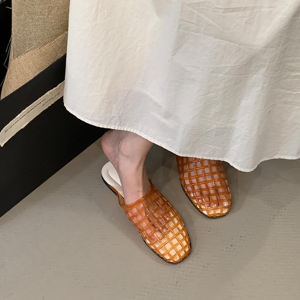 Donne Scarpe Jelly Ballerine Infilare Ballerine Punta chiusa Traspirante per Esterni Viaggi Estate