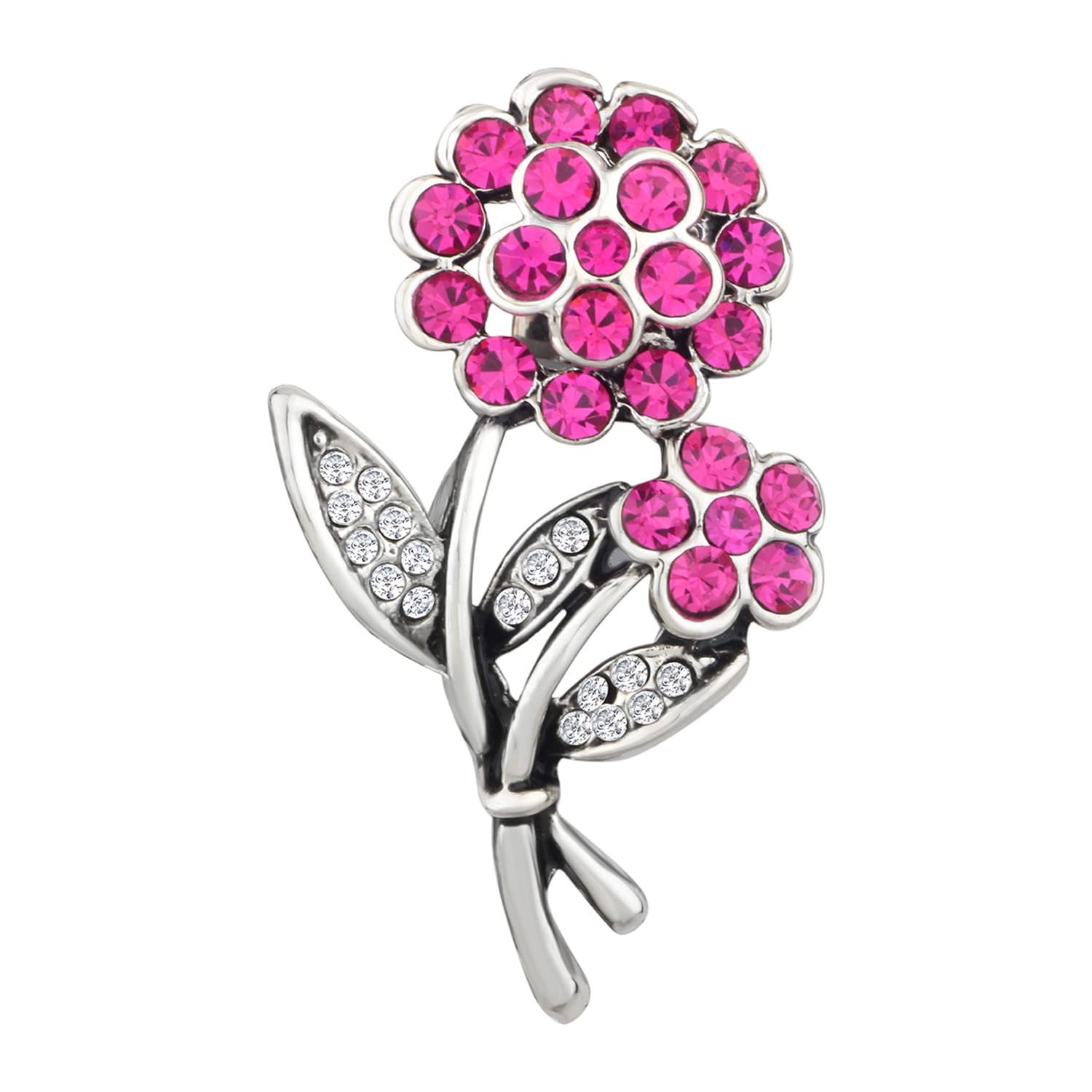 Mahi Pink and White Crystals Flowers Brooch Lapel Pin for Women (BP1101073RPin) (B0B1N1JXYN) Amazon Price History, Amazon Price Tracker