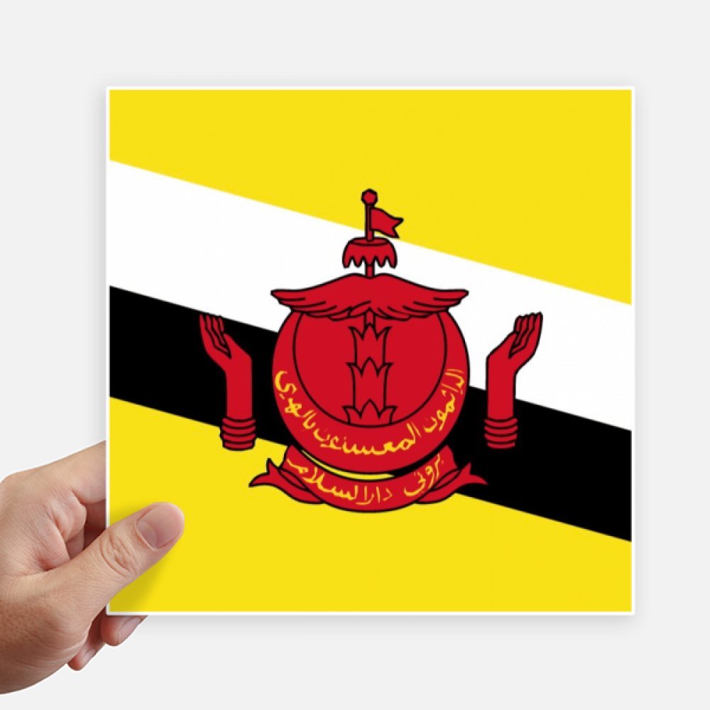 Autocollants Drapeau Brunei 20CM idéaux pour Personnaliser votre Valise de Voyage et Moto