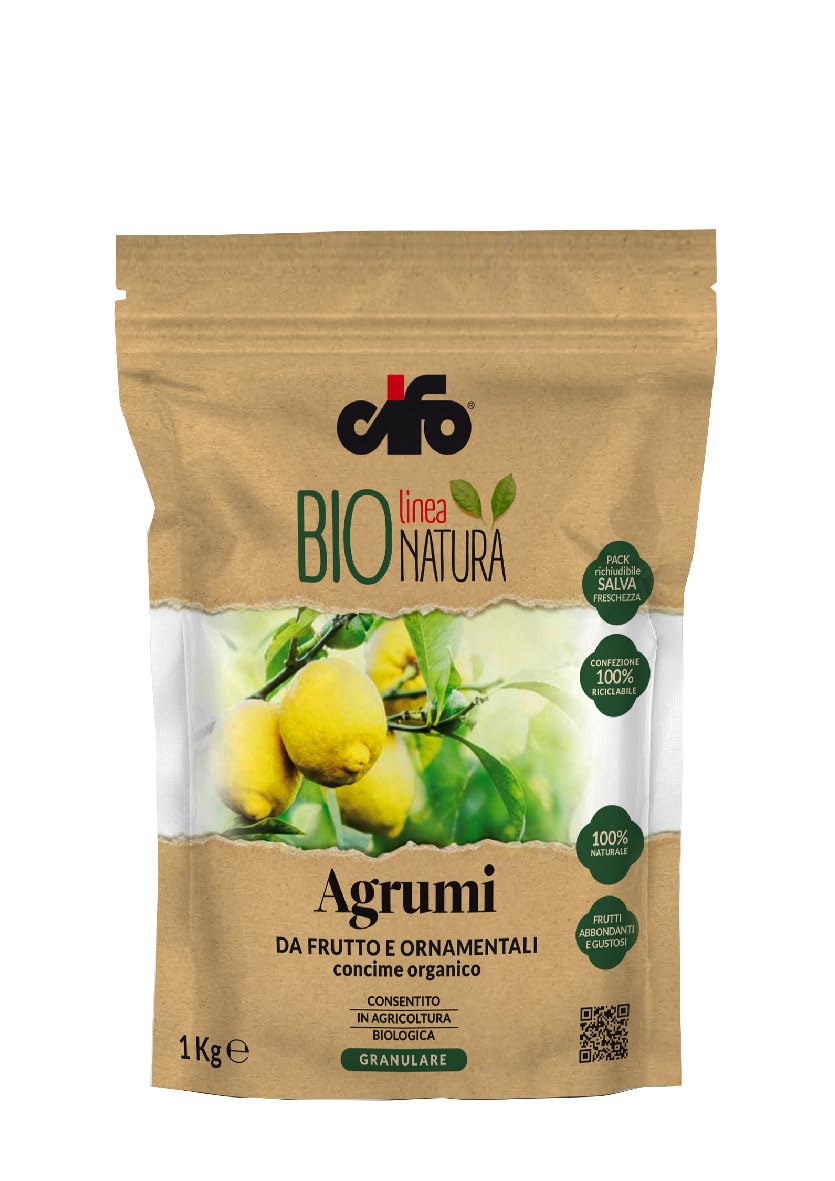 Cifo BioNatura Concime Organico per Agrumi, Granulare, 1 kg, per Frutto e Ornamentali, Agricoltura Biologica