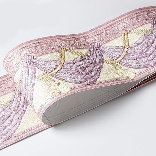 RexXuviant Frise Murale Autocollant Bordure de papier peint Amovible Décoration Bordure ImperméAble pour Cuisine, Plafond, SalonVolets roulants violets 10.6 CM X 500CM