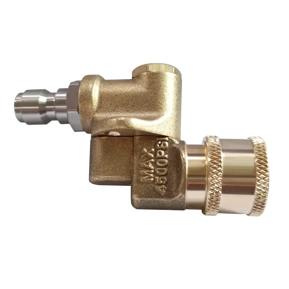Kit de buse rotative turbo à pression 4 500 psi, 3 GPM, buse de pulvérisation d'eau avec buse de pulvérisation de nettoyage à 7 degrés multiples avec connecteur rapide rotatif de 6,35 mm