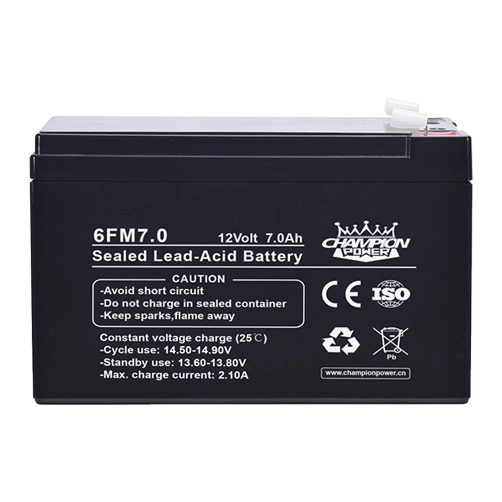 Lead Acid Battery 12V7Ah Rechargeable Battery Durable Cell for Solar Street Light Solar System Camping Lantern & Garden Lightening