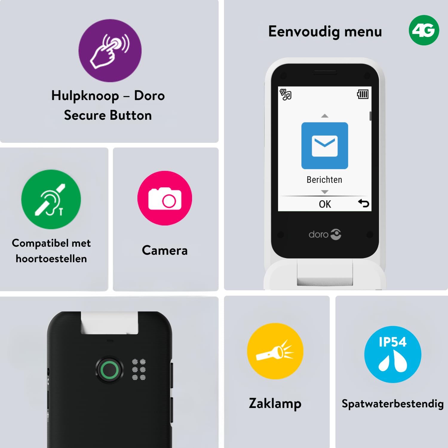 Doro Leva E30, Schwarz/Wei? Handy (380596)