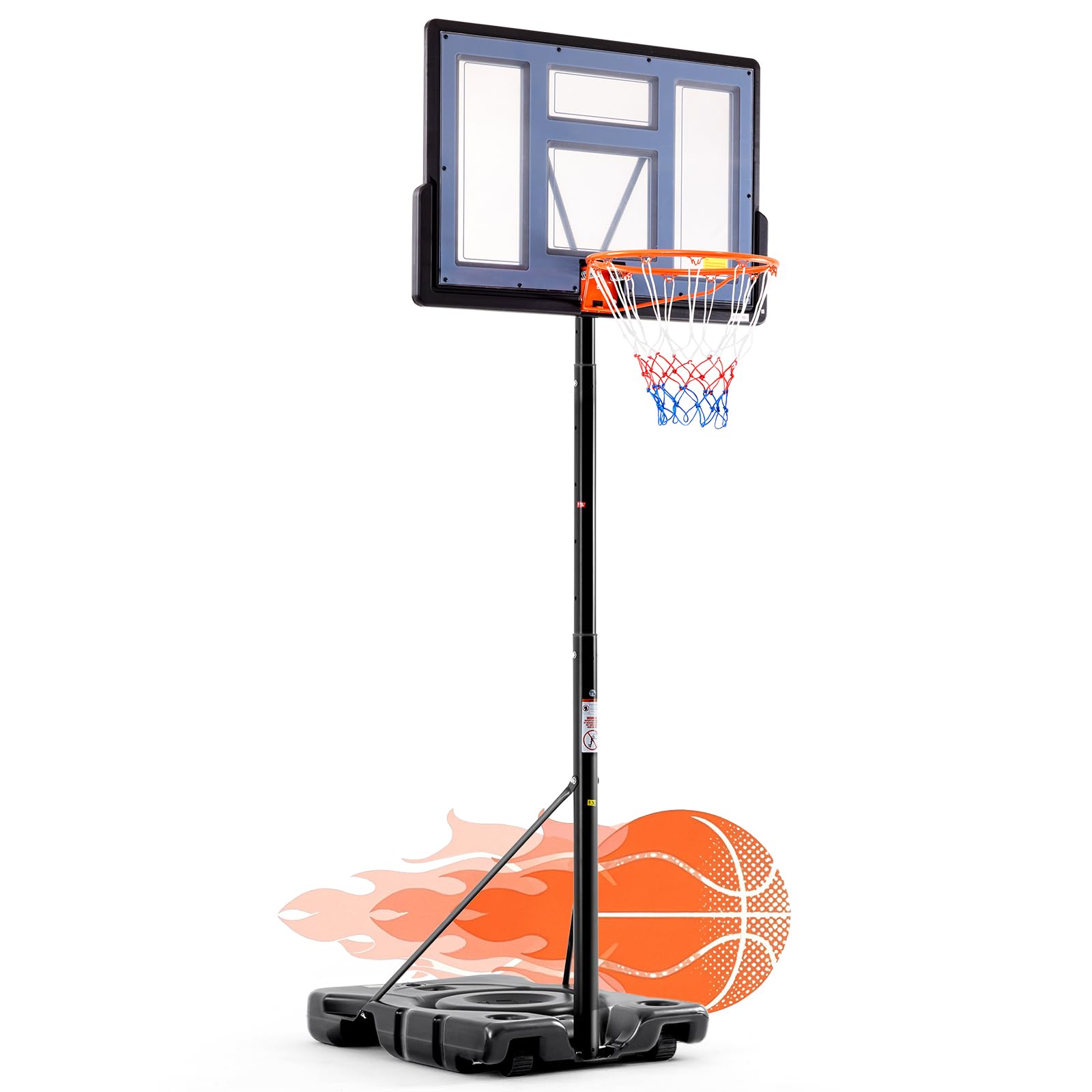 DUMOS 10FT Adjustable Portable Basketball Hoop