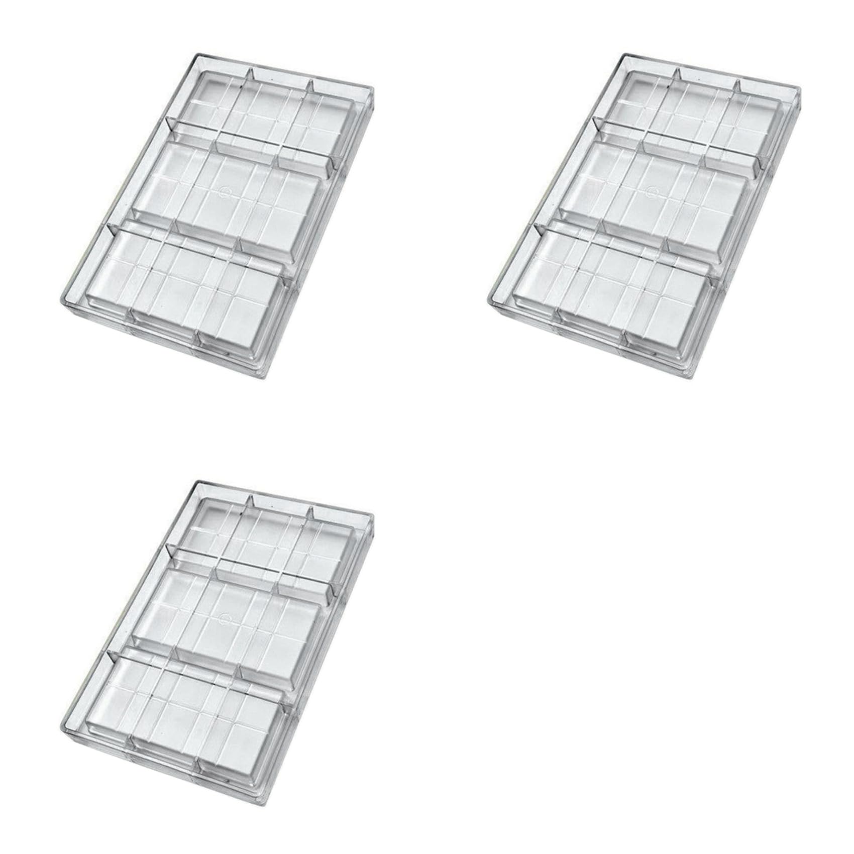 Hndhbfgrt 3X Polycarbonate Chocolate Bar Mold for Candy Making, Baking and Candy Snacks, Appliance for Professional Bakery.