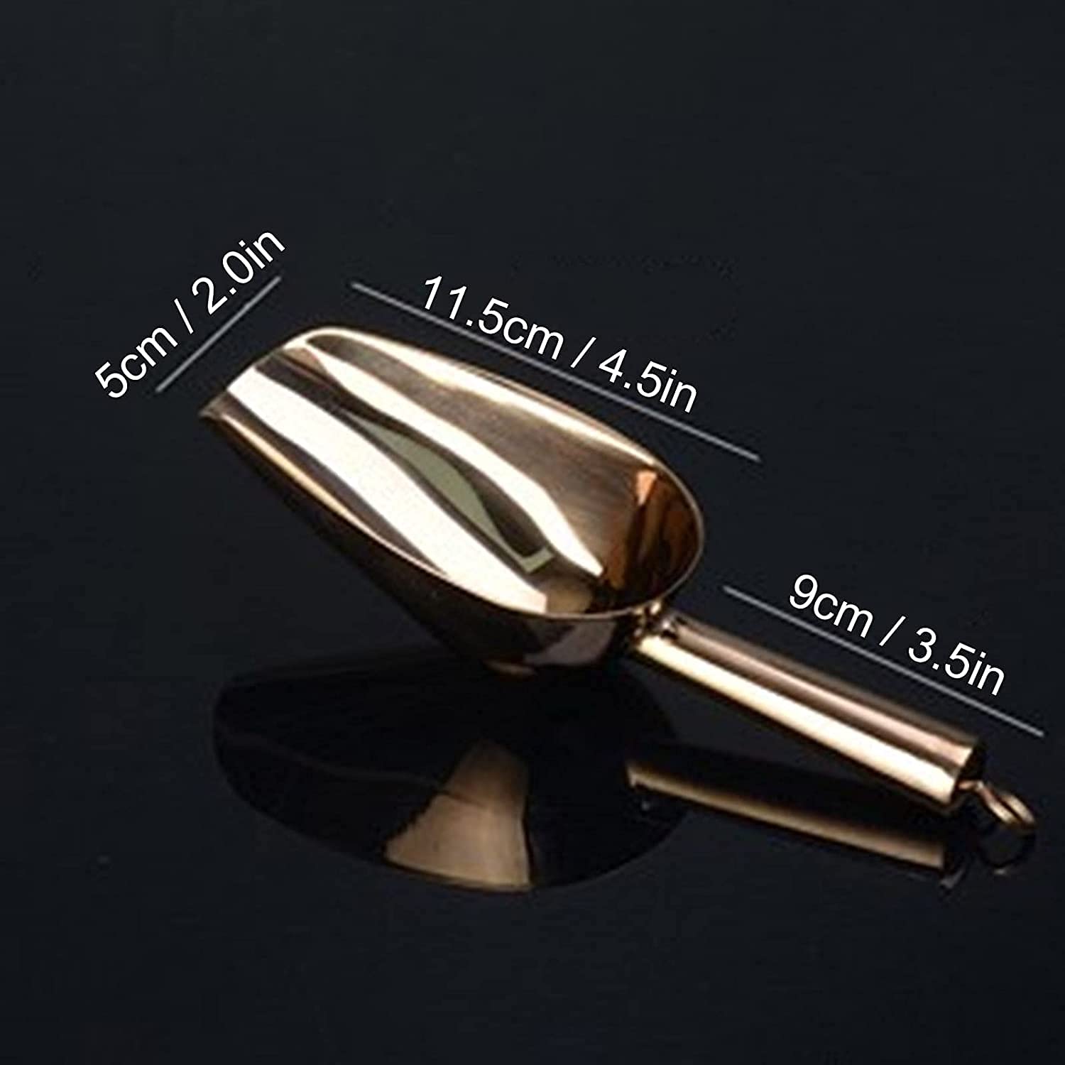 Cuillère à Glace, Acier Inoxydable 14 * 6cm Manche 10.5 cm pour Nourriture pour Chien Bac à Glace Popcorn Scooper (#2) (#1)