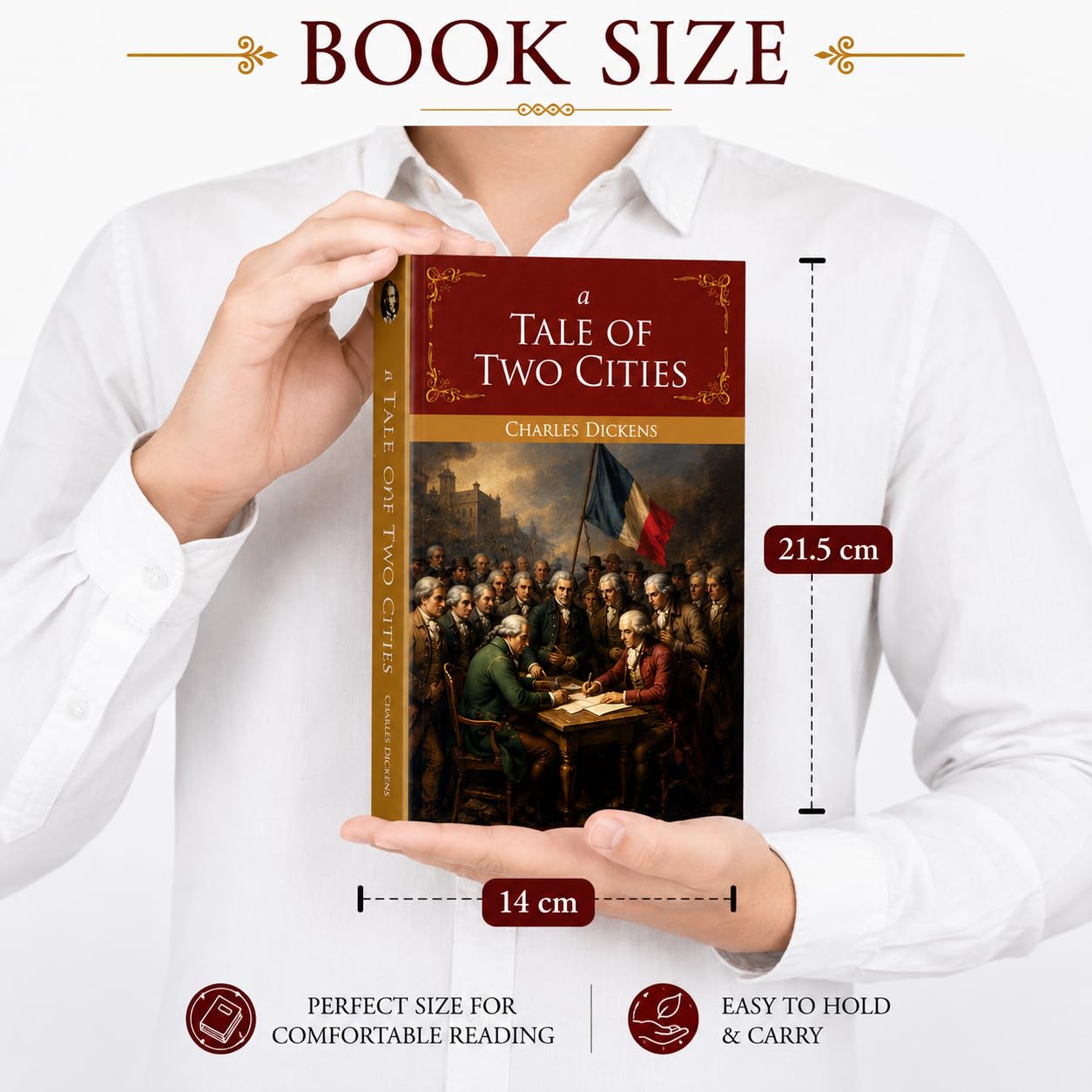 Charles Dickens Collection (Set of 5 Books) | A Tale of Two Cities, Great Expectations, Oliver Twist, A Christmas Carol & Hard Times | Classic English Literature Paperback Combo