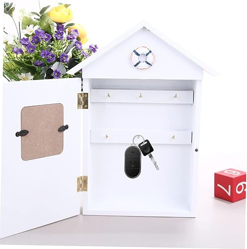 Miniatura 5 de ARTIBETTER Gabinete para llaves de pared, 1 unidad, para colgar llaves de granja, armario de llaves montado en la pared, llavero para llaves,