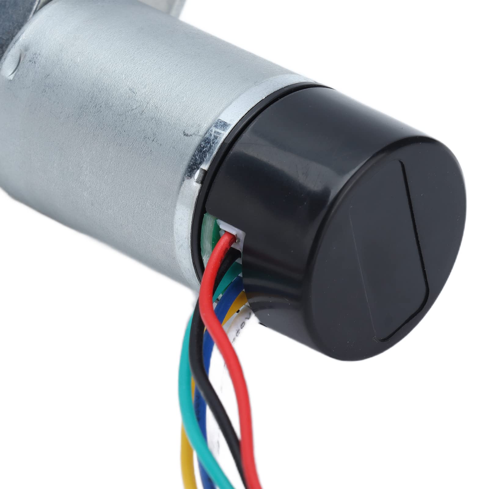 Motor de engranaje helicoidal JGY-370 CC con codificador, 24 V, 66 RPM, eje biaxial tipo D 14 mm
