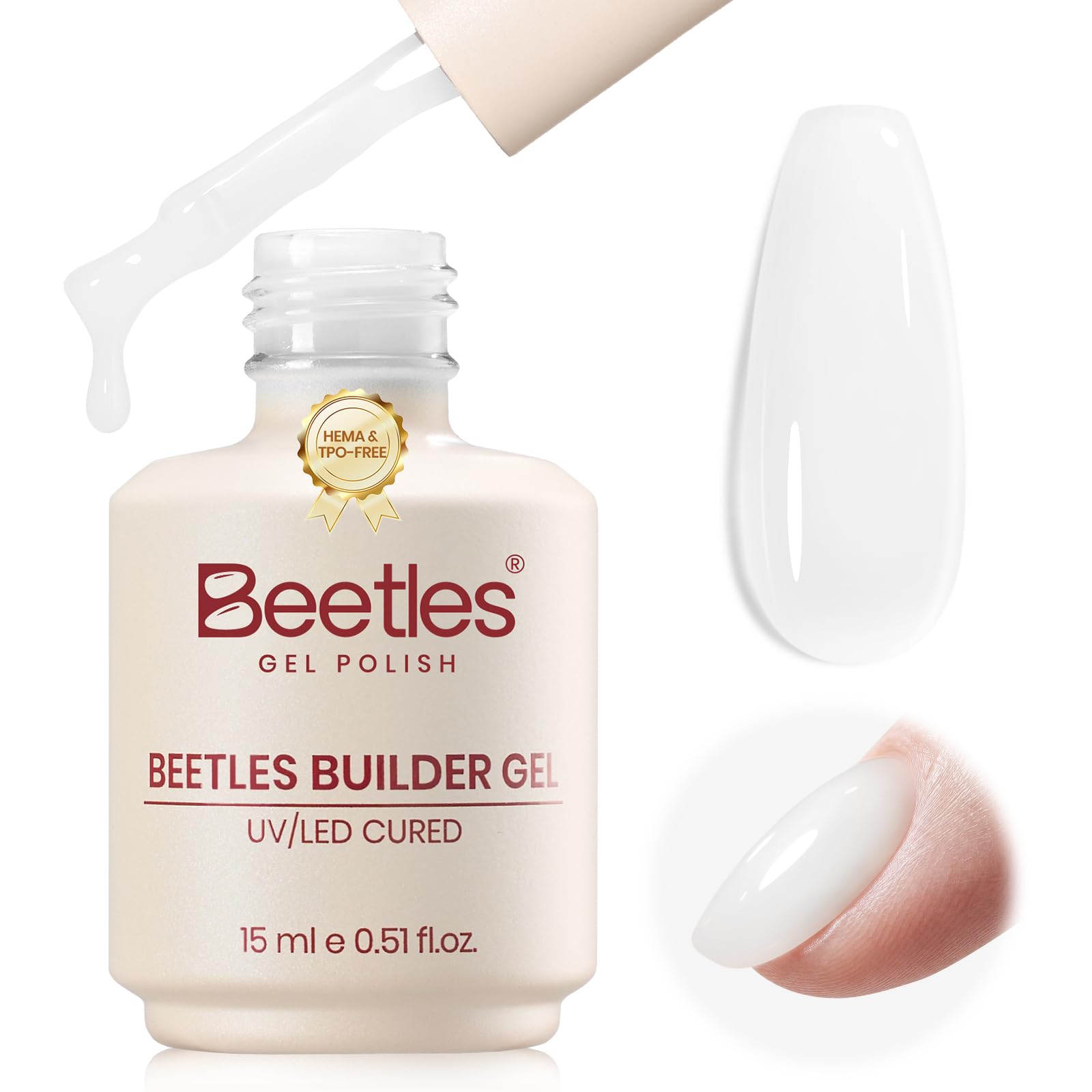 Beetles Builder Gel - Natural Nude Nails -29