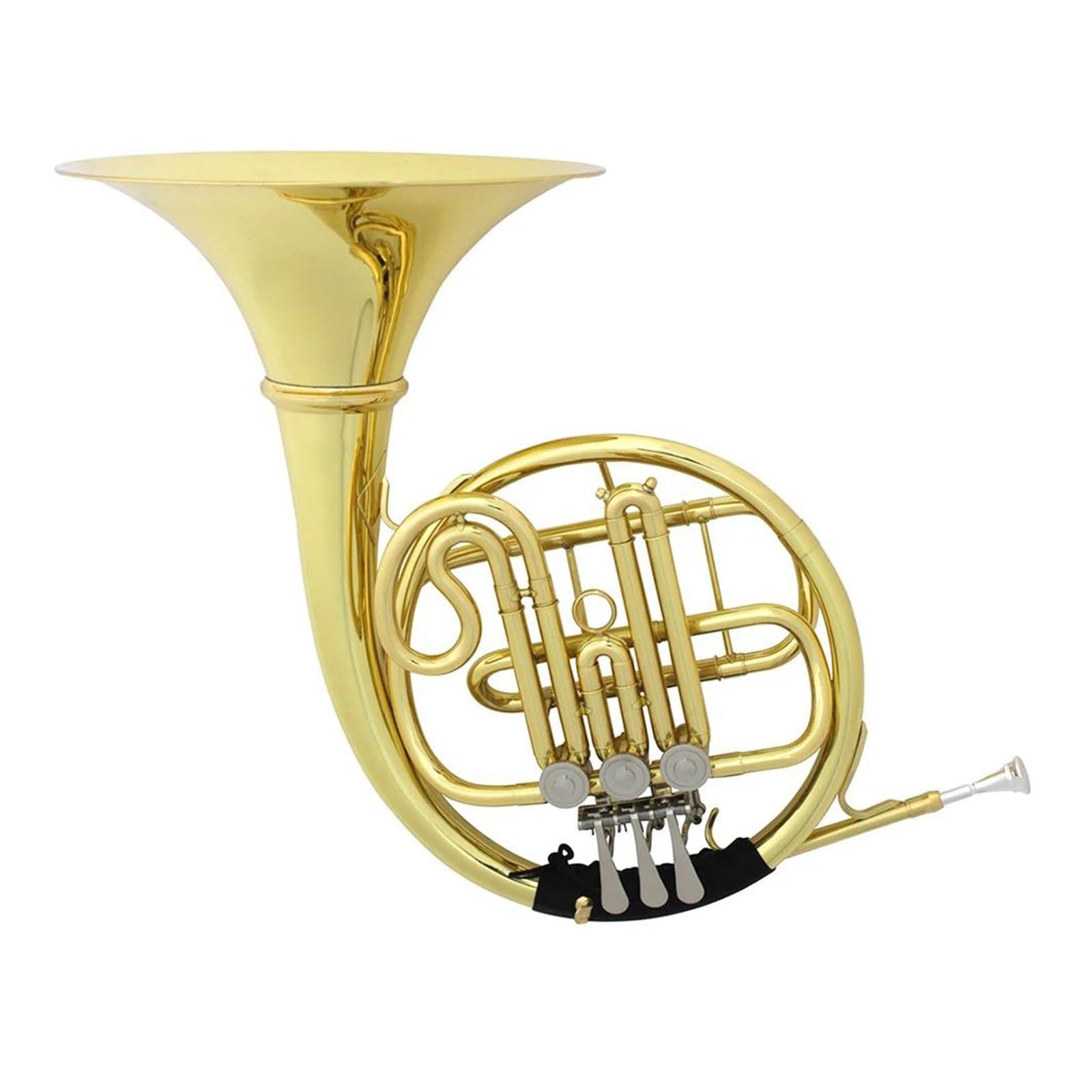 Corno Francese Strumento In Ottone Per Corno Francese In Fa Sib A 3 Tasti Dorato Con Scatola E Spazzola Accessori Per Strumenti