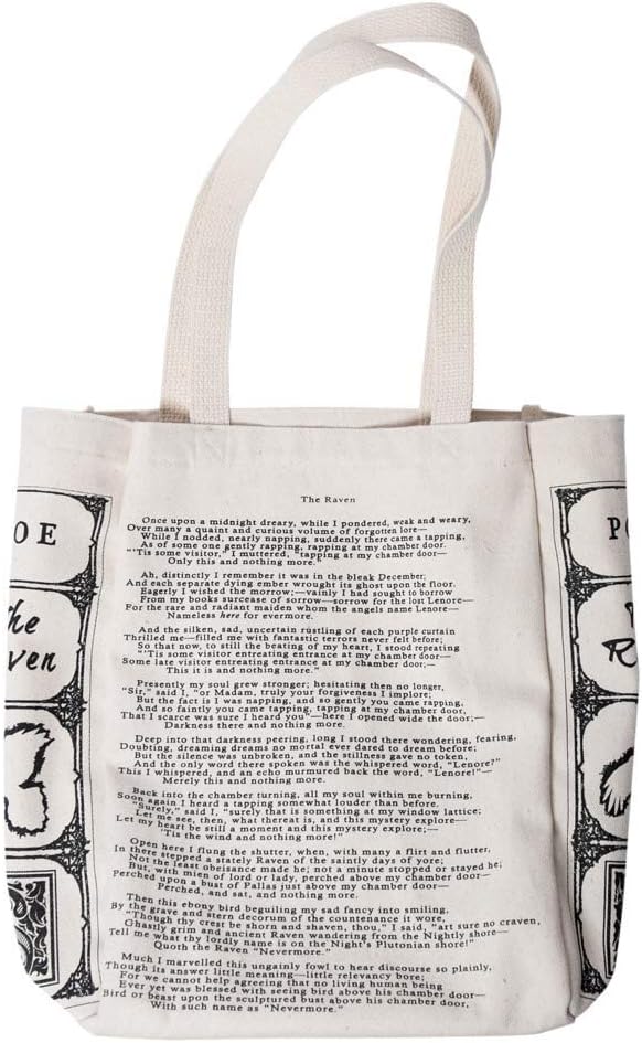 Storiarts Edgar Allan Poe's The Raven Book Tote