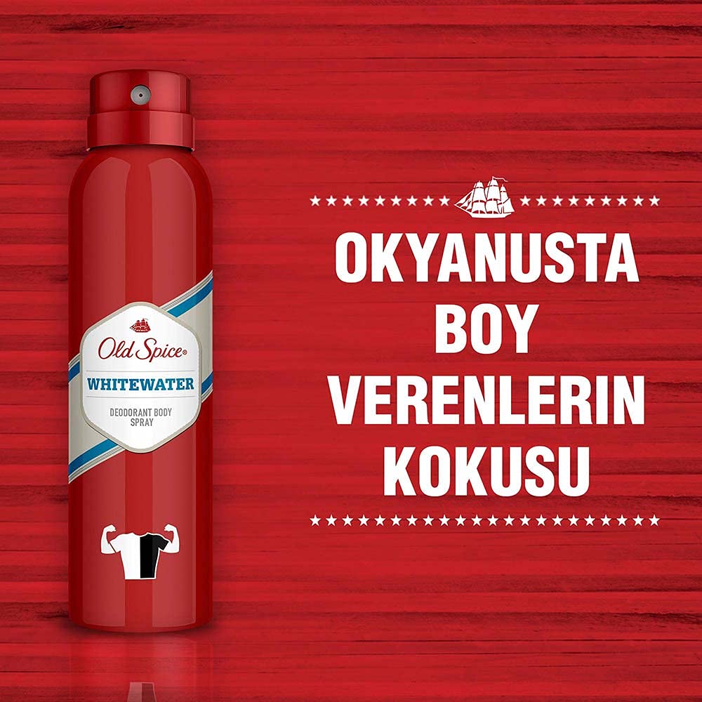 Old Spice Sprey Deodorant 150 ml Whitewaterx2