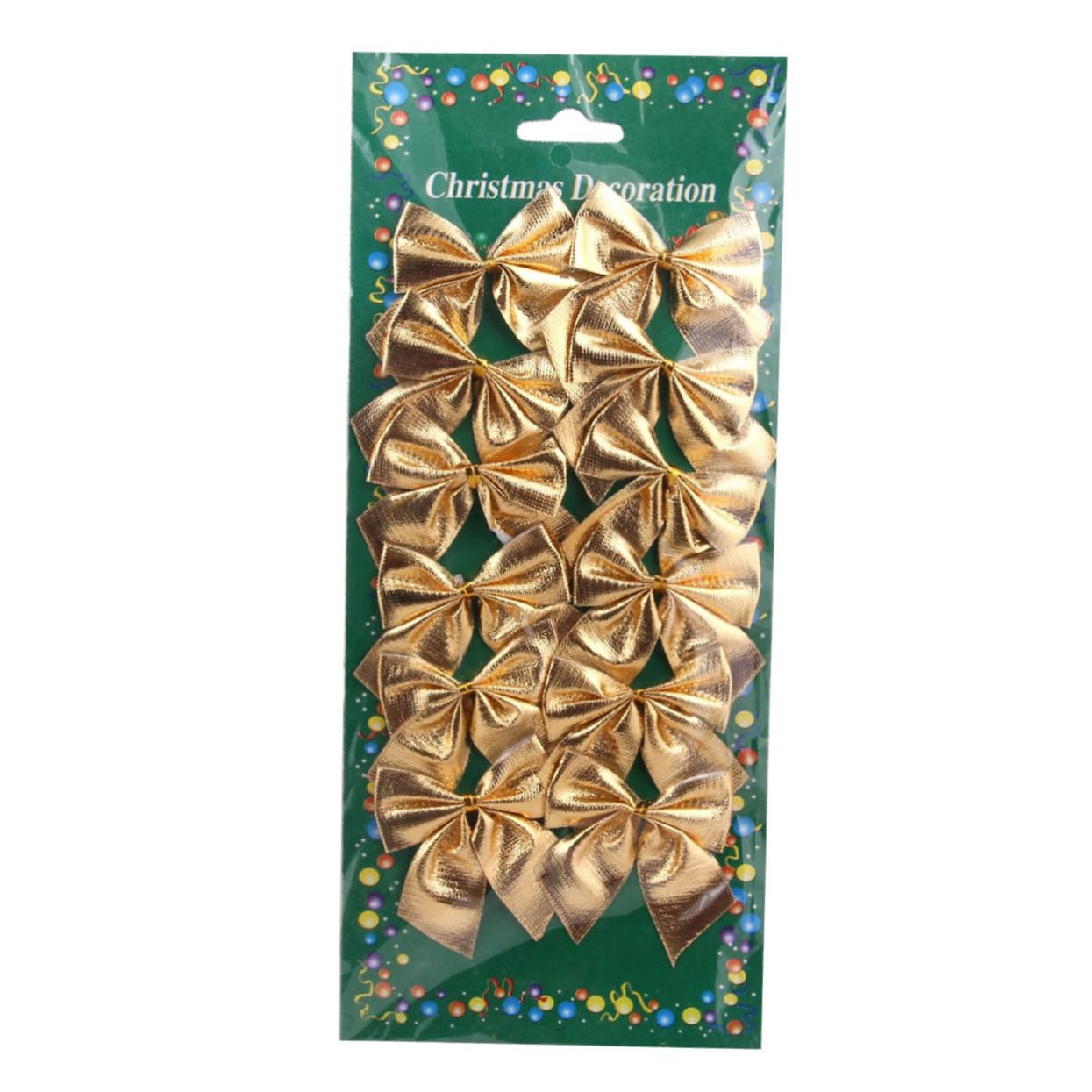 OUNONA 12pièces Nœuds Ruban Satin or Pour Décoration Sapin De Noël Accessoires Suspendus Pour Intérieur