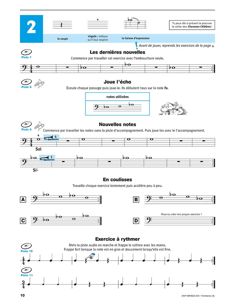 Écouter Lire et Jouer Trombone Volume 1 | Méthode Trombone Débutant avec Accès Audio en Ligne | Apprentissage Progressif Cuivres Étudiants Professeurs Classes | Guide Illustré avec Exercices