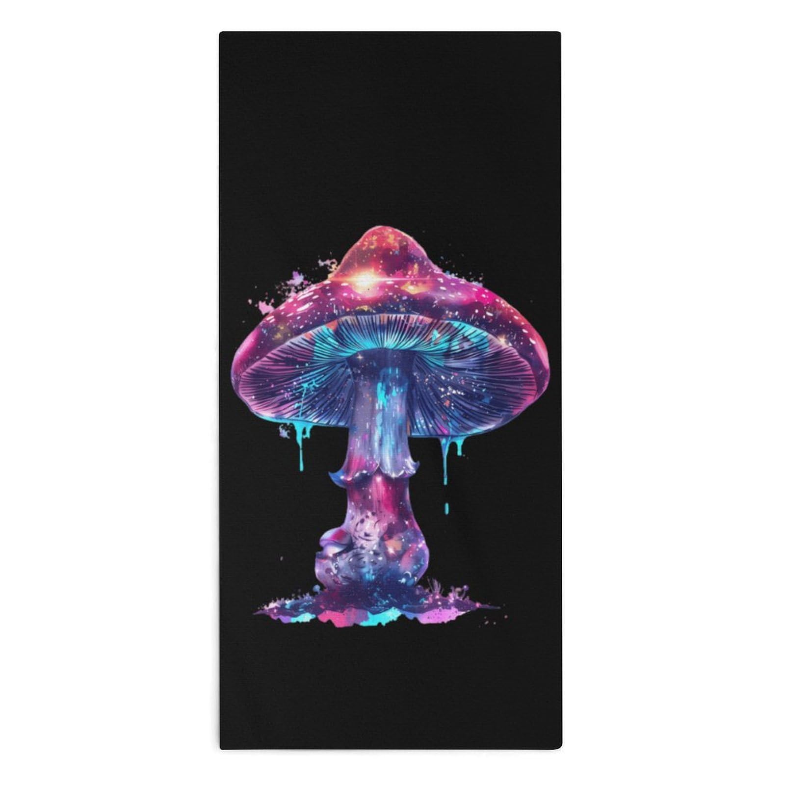 TXFBTRFSA Glowing Magic Mushroom Hand Towels for Adult Face Towel Bath Beach Swim Accessories