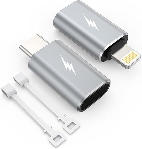 Miniatura 1 de TechMatte Adaptador Lightning a USB C y USB C a Lightning, carga compatible con iPhone 15PlusProPro Max141312iPadAirPodsMacBookSamsungGoogle, no