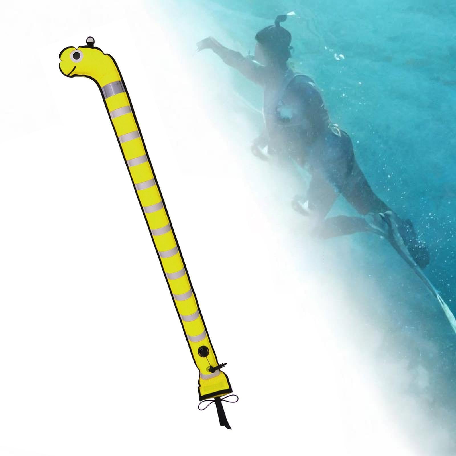 Marcador de señal con Banda Reflectante. Imprescindible para | Marcador de señal para una mejor visibilidad y garantizar aventuras de buceo seguras. . Snorkel. Marcar la ubicación del