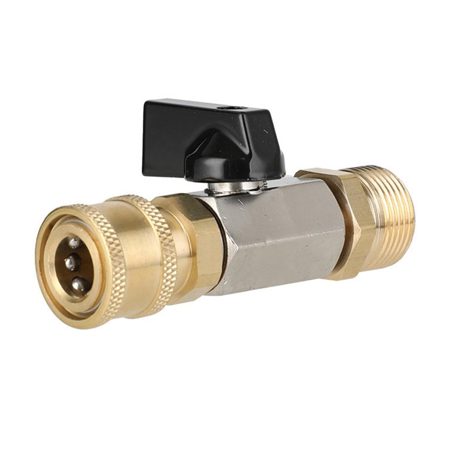 Zxfdsfdbnm Multicolor M22 14Mm Adapter With Quick Coupling Ball Valves For High Pressure Wash Hose Switches Water Flows Quick Connector Enduring High Pressure Washer Ball Valves Hose Switches