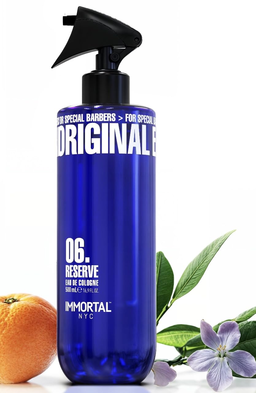 Immortal NYC Reserve 06, After Shave Spray Body/Face Men's Cologne, 17 oz - Exclusive Barbers - Softens Skin - Refreshes/disinfects and Relieves Face and Skin - Moisturizing Formula After Shaving