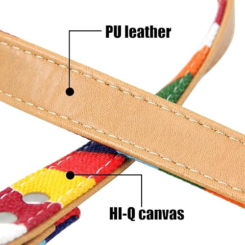 Miniatura 9 de Collar de perro XS, collar de cuero para perro, juego de correa y collar personalizado, para pequeños, seguro y cómodo (XL)