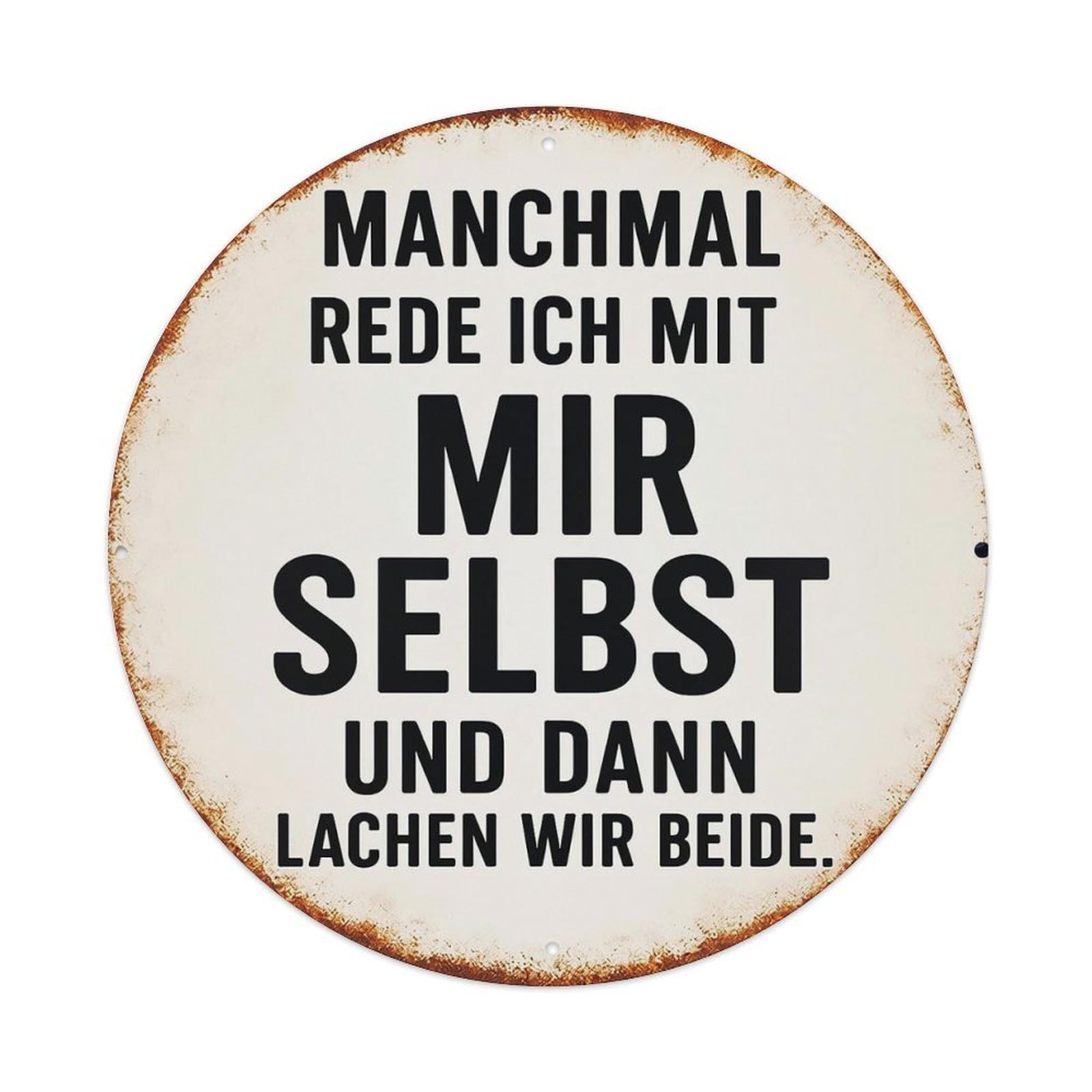 Jdyansheng Vintage Manchmal Rede Ich Mit Mir Selbst Und Dan Tin Sign Metal Poster Metal Signs For Home Man Cave Bar Cafe Kitchen Laundry Room Wall Decorations 8X8 Inches