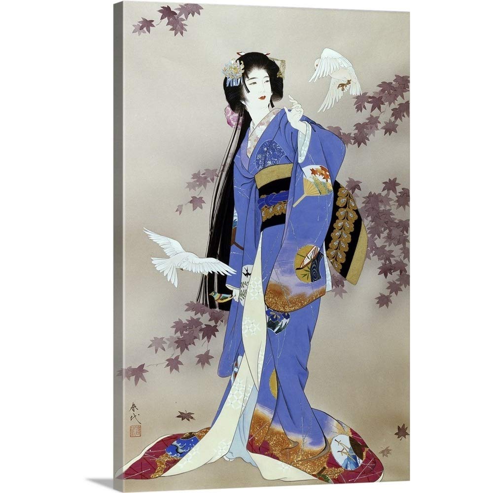 CANVAS ON DEMANDSachi Canvas Wall Art Print by Haruyo Morita, Figurative, Home Decor, Animal Artwork, 12" x18in