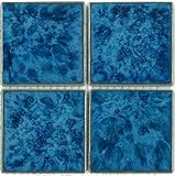 Fujiwa Porcelain Swimming Pool Waterline Tile - TITAN 334- OPAL 3' X 3' 1.08 SQ FT Sheet, Pack of 2,