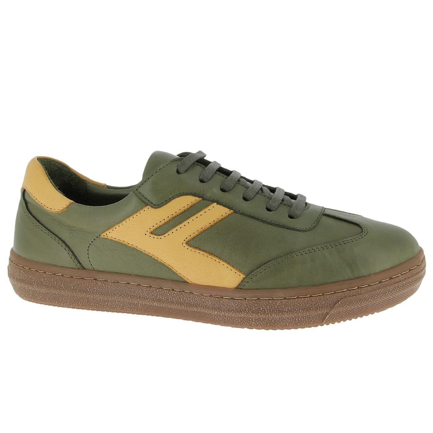 Andrea Conti Women's Damen Low Top Sneaker Freya, Olive Curry Dark Gum, 7.5 UK