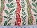 Fabric Quilting Cotton Christmas Holly Red and Green Floral Stripes T18
