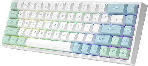 K68 Wireless Gaming Keyboard RGB Triple Mode Hot Swappable Mechanical Keypad 60% Gasket Creamy Custom Keyboards Quiet White Switch for Win/MAC