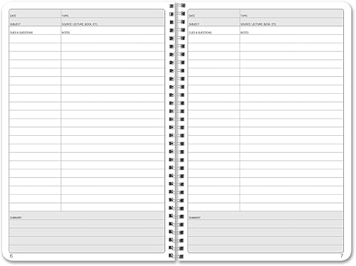 Miniatura 6 de BookFactory Sistema universal de toma de notas (notas Cornell)  bloc de notas - 1 bloc, 50 páginas, 8 12 x 11 pulgadas - Bloc de notas