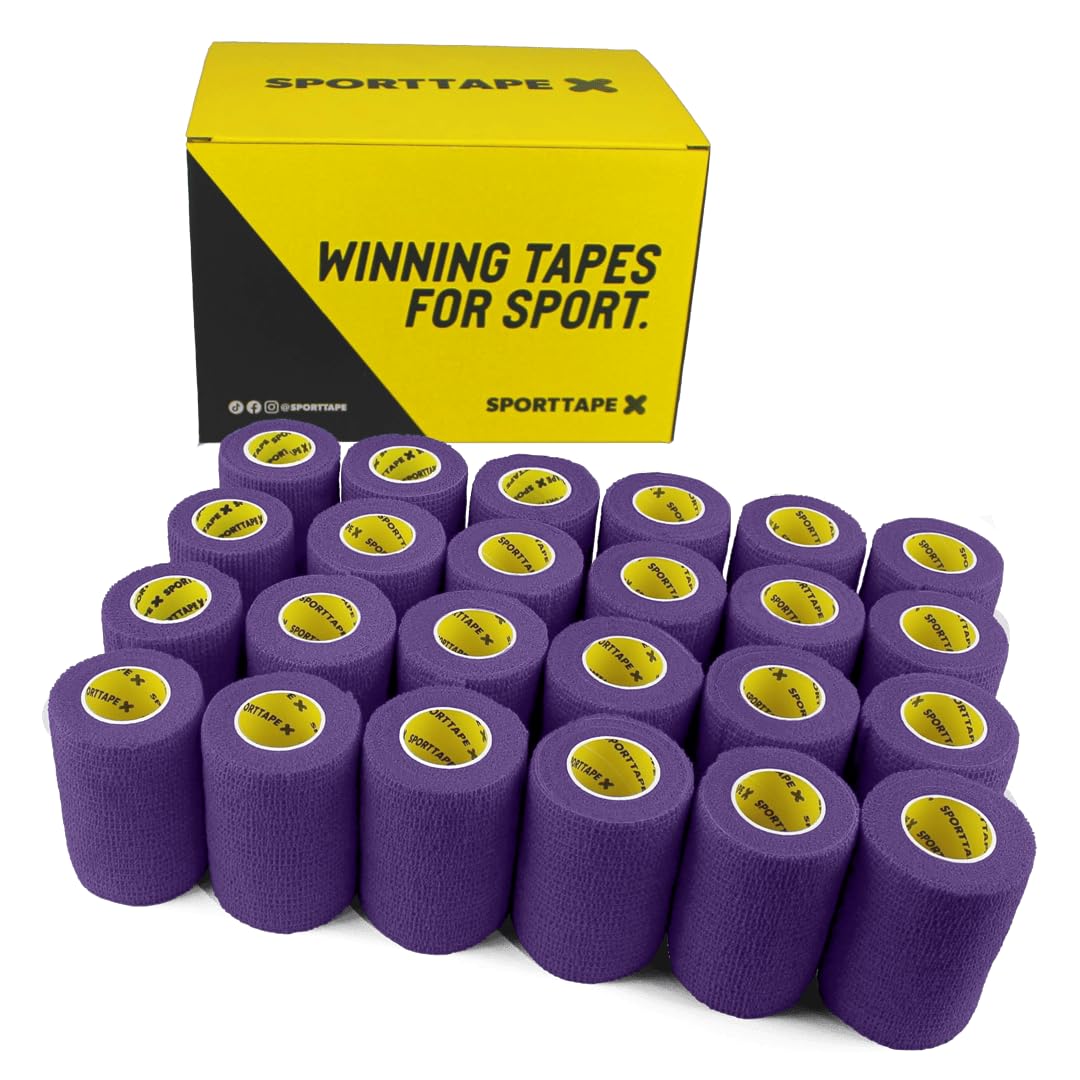 SPORTTAPE 6 Rolls Self-Adhesive Cohesive Bandage, 7.5cm x 4.5m, Beige - Compression & Vet Wrap for Dogs, Horses, Sports Stretch Tape for Football, Ankles, Joints, Fingers, Wrists & Sock Tape — view 30