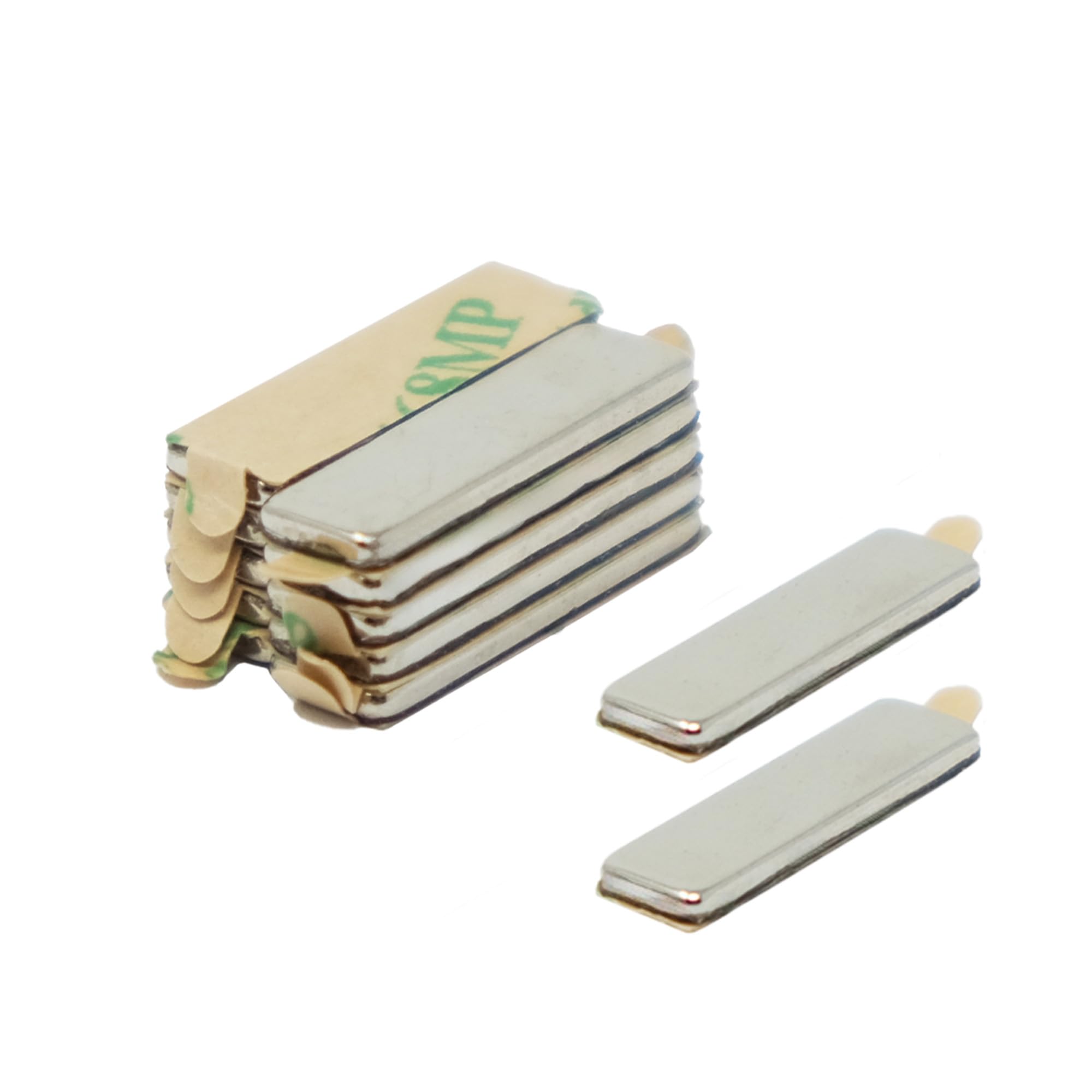 Adhesive N42 Neodymium Magnet for Arts, Crafts, Model Making, DIY, Hobbies, Office, and Home - 20mm x 6mm x 1.5mm thick - 1.6kg Pull - South - Pack of 10