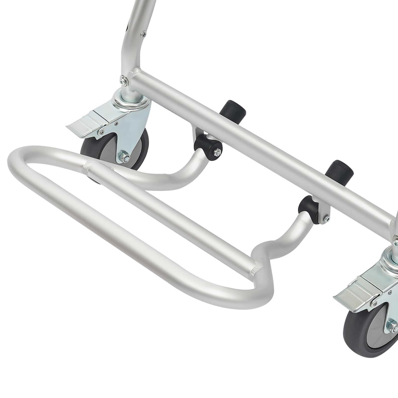 Taburete de ducha plegable con respaldo con 4 ruedas universales, soporta 150 kg, diseño plegable para baño, dormitorio, hospital, residencia, centros de rehabilitación, etc