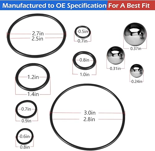 Miniatura 3 de Kit de sello de reparación hidráulica mejorado Kit de sello de gato de piso apto para AM200F Matco Floor Jack 2 toneladas, 29 piezas