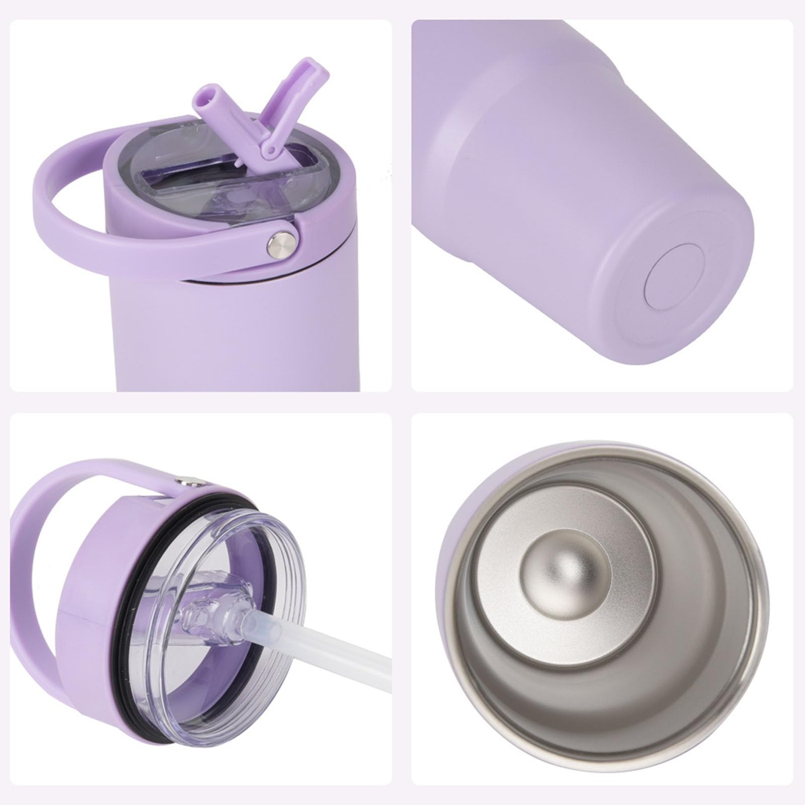 Edelstahl Trinkbecher mit Strohdeckel, 860 ml, mit Tragegriff, doppelt isolierter Reise Wasserbecher, Geschenk für Sport, Outdoor, Trinkgeschirr, Geschenk