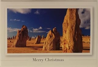 Greeting Card Christmas Australian "Season's Greeting - The Pinnacles" Merry Christmas and Happy New Year