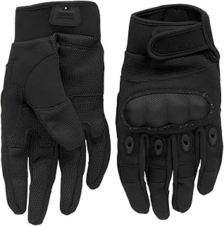 Scipio BHG633L Black Outdoor Tactical Pathfinder Gloves with Leather - Large
