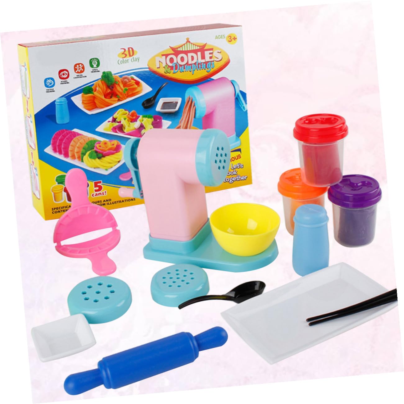 GARVALON Juguete de Plastilina Máquina para Hacer Fideos, 1 Set de Plástico, para Modelar Formas, Estimula la Imaginación, Niños en Aulas