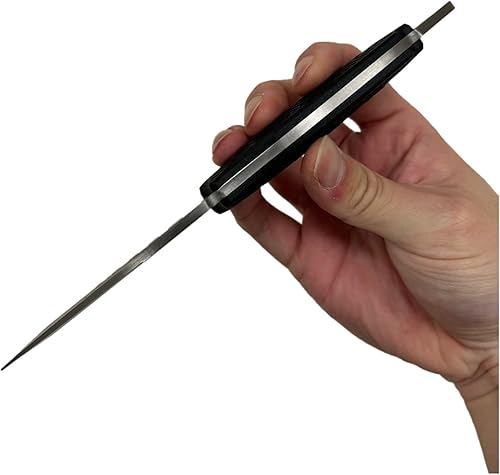 Miniatura 7 de S-TEC Cuchillo táctico de espiga completa de 9 pulgadas con funda giratoria ABS - GEN 2 - (plata brillante)