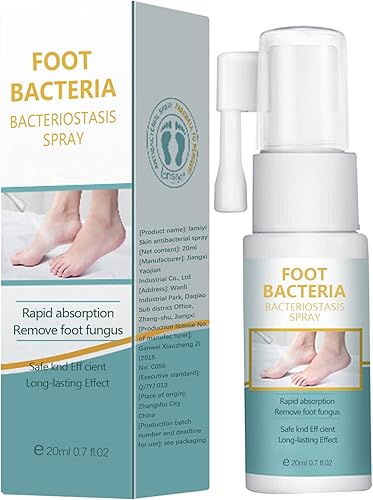 UpdateClassic Spray de tratamiento de pies de atletas, tratamiento de hongos en las uñas de los pies extra fuerte, aerosol para hongos en los pies