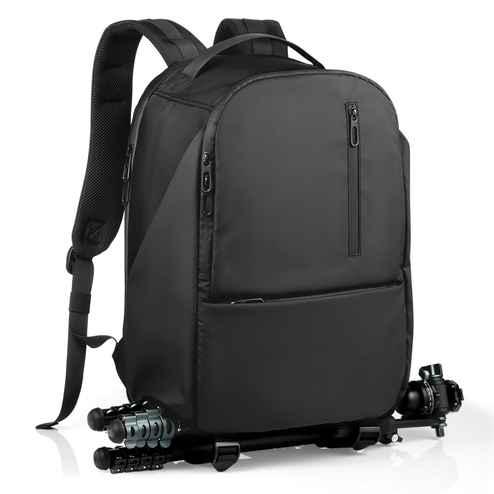 TAAOKA Camera Backpack, DSLR/SLR/Mirrorless Camera Bag for Photographer, Waterproof Camera bag with Tripod Holder & 16in Laptop Compartment Compatible with Canon/Nikon/Sony, Black